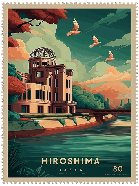 Hiroshima Day destination stamp